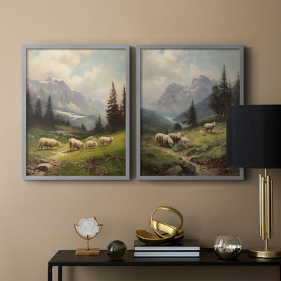 ANIMALS Series CECV - reproduction encadrée de qualité supérieure - prête à être accrochée - aucun clou requis - aucun clou requis