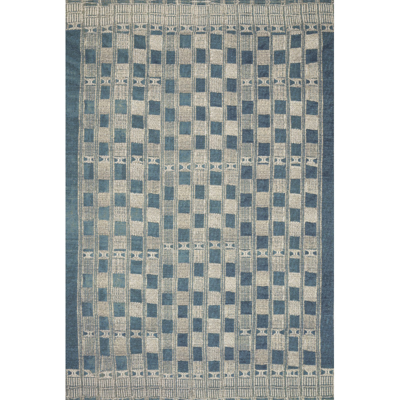 Homer Machine Woven Checkered Indoor Outdoor Area Rug , Rectangle 7'10" x 11'2"