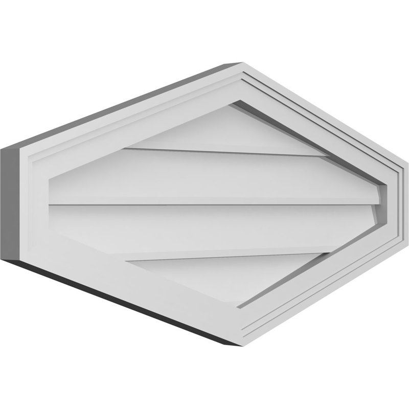 Ventilé vertical à pignon vertical 4/12 po, H 16 po x l 32 po x P 1,5 po