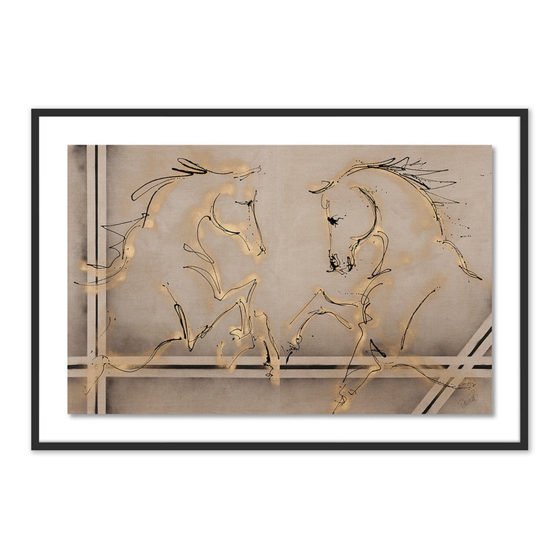 « greeting » par donna bernstein-image, reproduction d’art sur papier, Noir, H 48 po x l 72 po x P 2,5 po