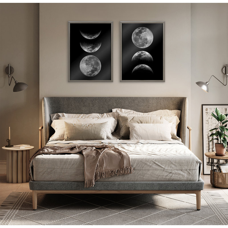 Art mural en verre Mod Moon It's Just a Phase par The Creative Bunch Studio