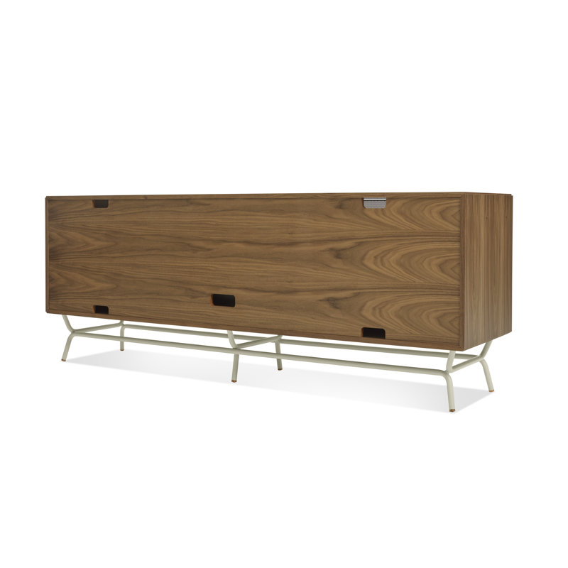 Dang Media Console, Walnut/Putty Gray