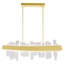 Lustre rectangulaire moderne de 39 po à DEL pour îlot de cuisine, salle à manger ou bar - DEL intégrée-1323949547