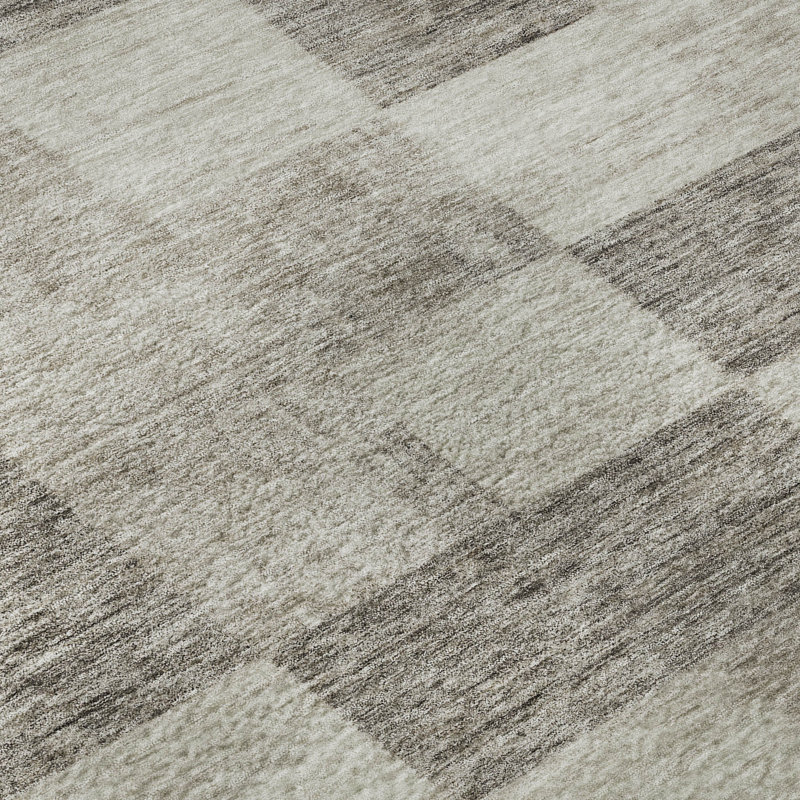 Premium Machine Washable Krause AMF1139 Geometric Rug, Rectangle 8' x 10'