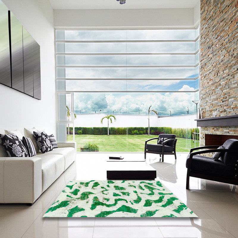 Abstract Indoor Rug, Square 6'