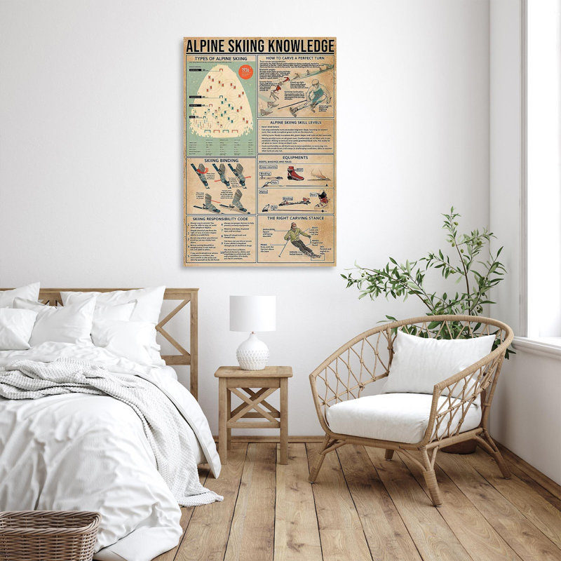 «Alpine Skiing Connaissances», impression sur toile tendue, H 20 po x l 16 po x P 1,25 po