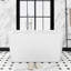 Baignoire de trempage autoportante en acrylique 49 po x 28 po avec drain réversible blanc