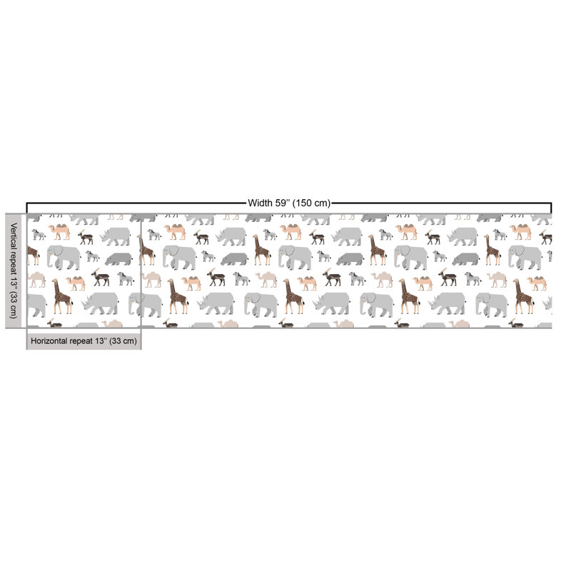 Chatara Fauna Zebra Camel Giraffe Bear Deer Multi-Purpose Fabric
