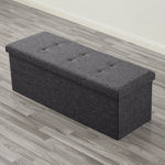 Torryn Linen Upholstered Storage Bench