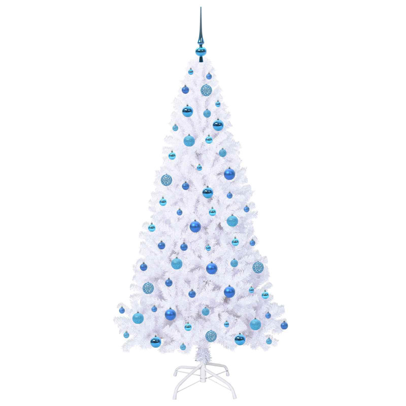 Lighted Artificial Christmas Tree, 180cm H, Blue