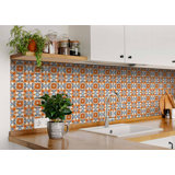 4'' W x 4'' L Vinyl Peel and Stick Mosaic Tile