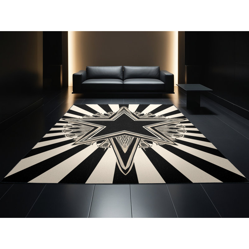 Tapis gris délavé à la machine Abaokoro, 5 x 8