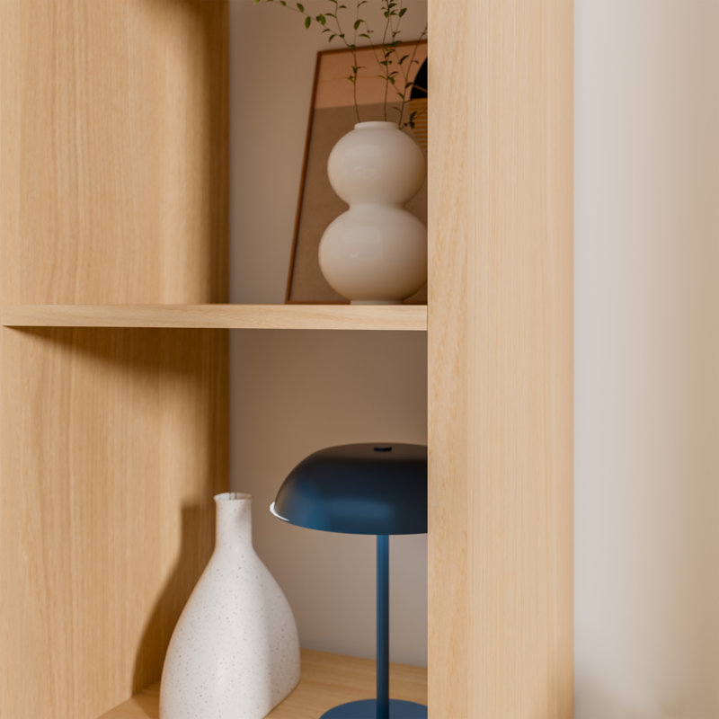 Cube Bookcase, (3 Shelves) 141.8cm.H x 141.8cm.W x 141.8cm.D, Brown