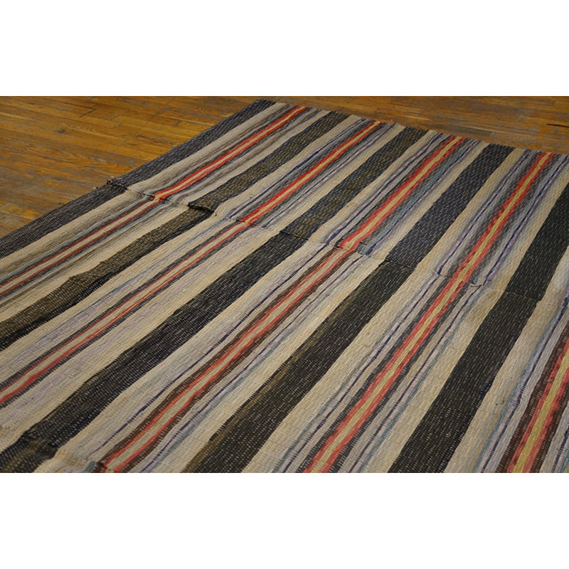 Flatweave Wool Area Rug in Multicolored
