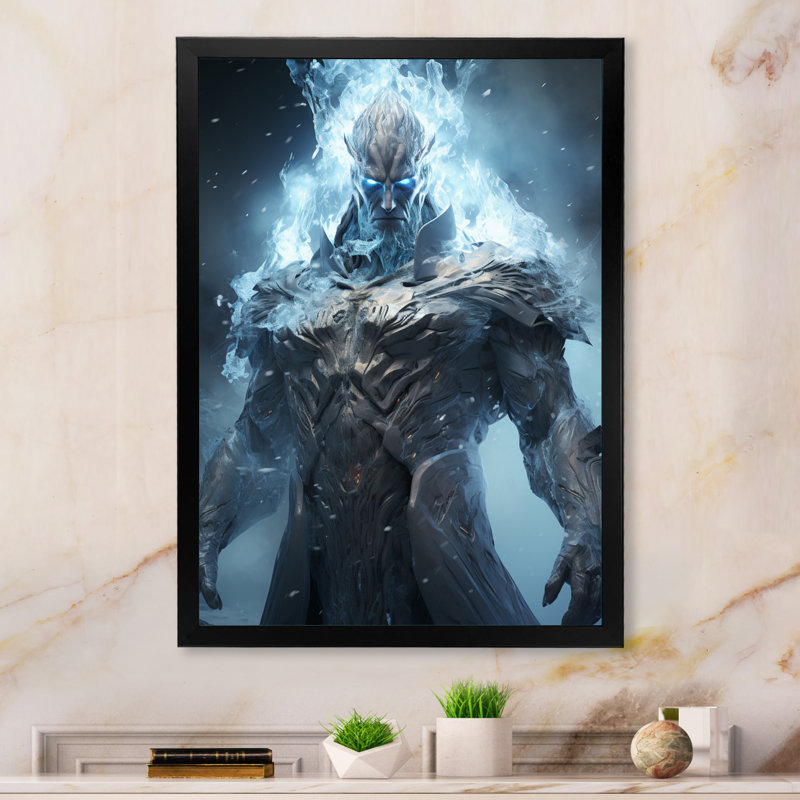 «Cold Force Villian» sur impression sur toile, H 40 po x l 30 po x P 1,5 po, Cadre simple noir