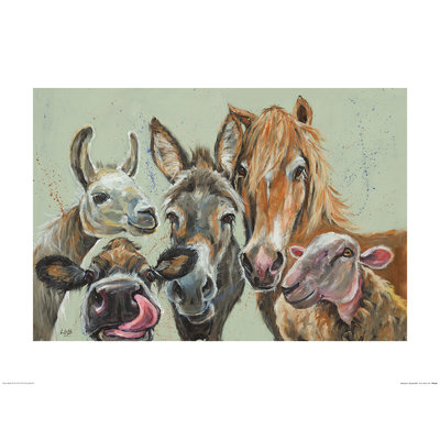 Farmyard Selfie 1 Piece Painting