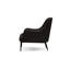 Chaise longue Swoon en cuir noir avec pieds thermolaqués noirs-1673521455