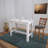 Modern White Dining Table, 47.2 x 36.6 x 23.6 inches | 100% Melamine Coated Particle Board, Thickness: 0.7 inches | Sleek Solid Color Design, Perfect for Contemporary Dining Rooms & Entertaining Spaces-2060590060