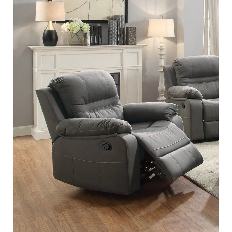 Modern Breathable Recliner Chair In Slate Blue For Relax Area With Extra Comfort,