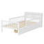 Lit simple avec rangement pour tête de lit - Deux garde-corps sous les tiroirs, propreté blanche et look moderne-581476748