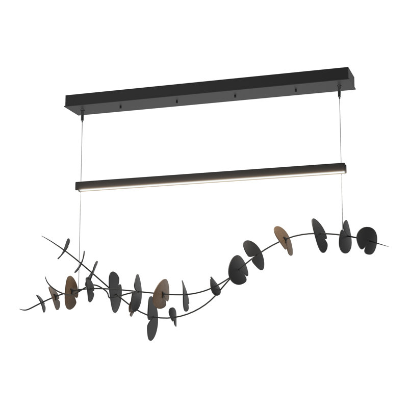 Luminaire suspendu 1 lumière Lily, Noir, Bronze