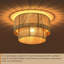 1-Light Rustic Woven Jute Boho Flush Mount