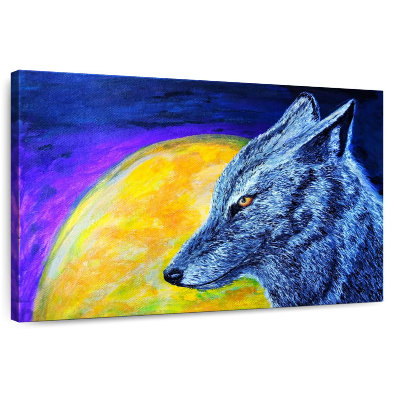 Brampt Blue Coyote, 34" H x 51" W