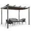 Pergola en aluminium mauve avec auvent-61830300-107362352