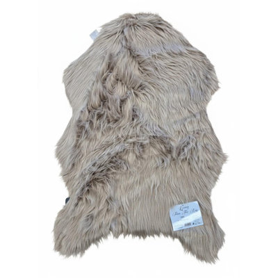 Solid Colour Faux Fur 60cm X 90cm Area Rug