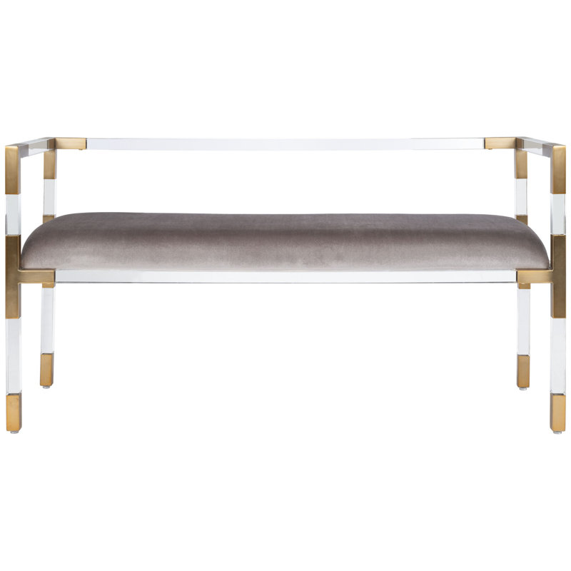Upholstered Bench, Grey