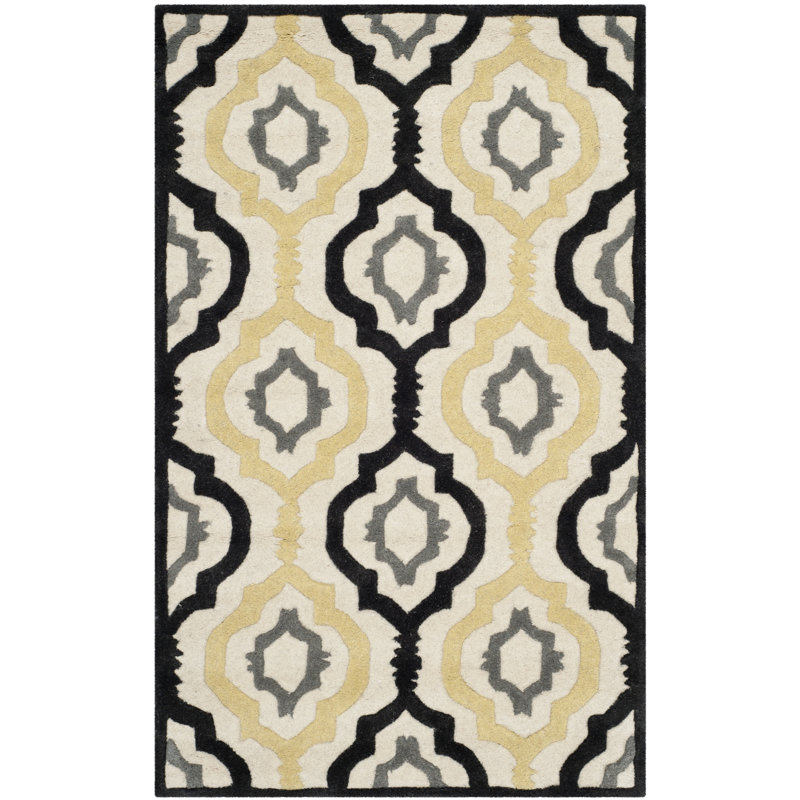 Tapis en laine touffeté à la main Carolene, Rectangle 8 pi x 10 pi