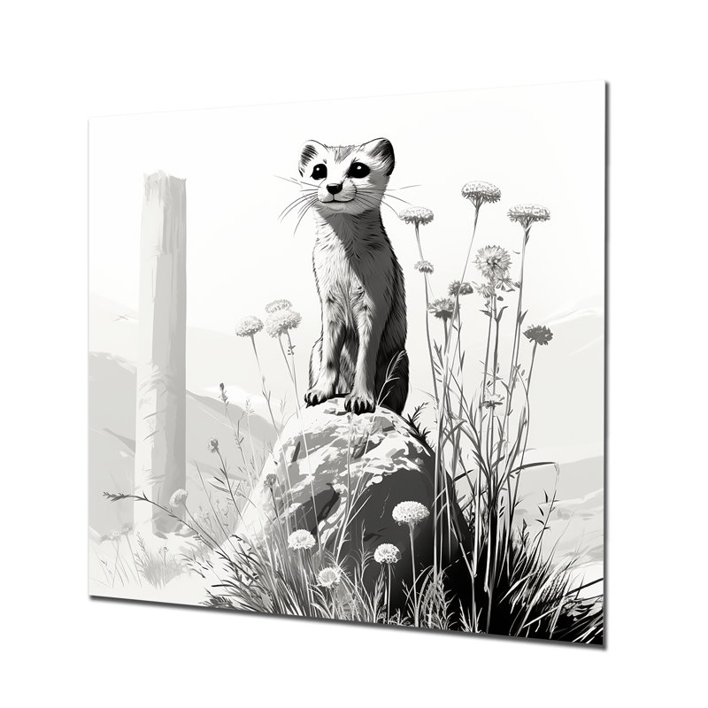 «Grey Meadow Vintage», art mural Meercat, H 36 po x l 36 po