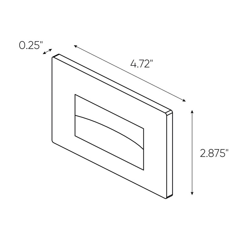 Camber 4.75 Inch 5CCT Horizontal Recessed LED Step Light, White