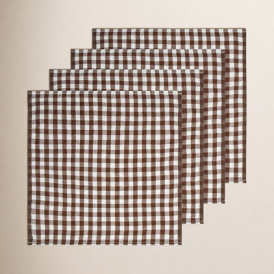 Alessandro Linen Gingham Square Napkin