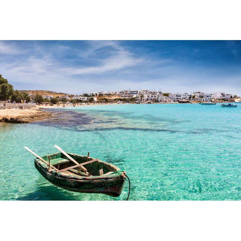 Beach Of Ano Koufonisi - Wrapped Canvas Print, 30cm H x 46cm W x 3.8cm D