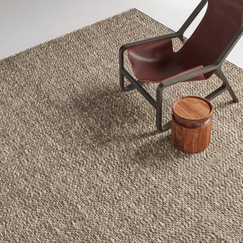 Uni Wool Area Rug in Mink, Rectangle 8' x 10'