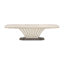 Fantosini Pedestal Dining Table - Silver Mist