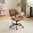 PU Trapezoid Curved Back Swivel Office Chair-937746454