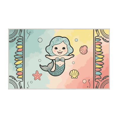 Tapis pour enfants East Urban Home Mermaids