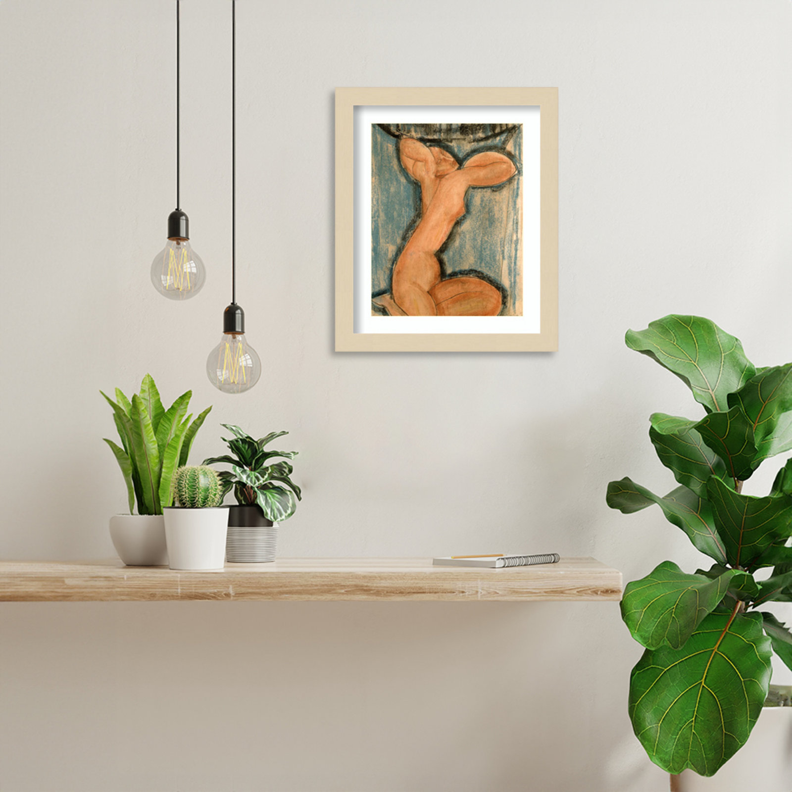 Oakden "Caryatid" Print, Brown, 13" H x 11" W