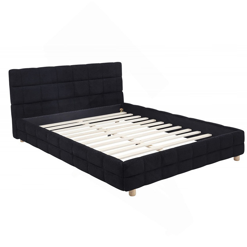 Lit plateforme grand moderne Modern, Noir