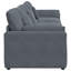  Canapé modulaire en velours gris foncé (100% polyester), mousse, métal