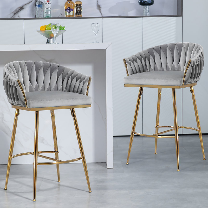 Tabouret de comptoir Cairo, Gris