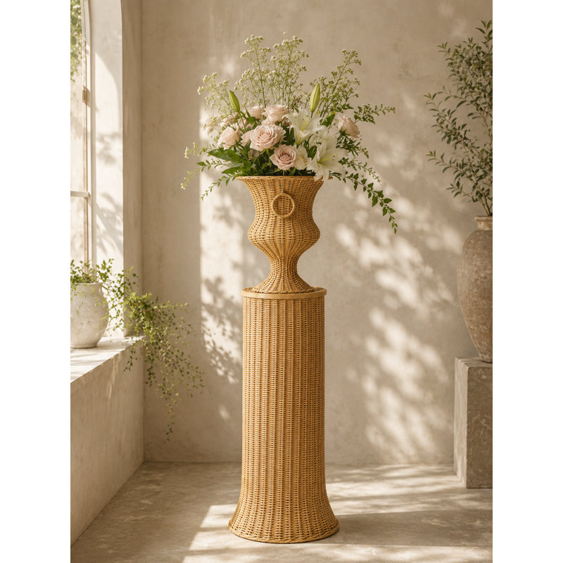 Round Wicker Pedestal