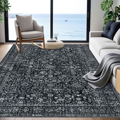 Tapis floral rétro Boho