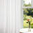 Natural Woven Look Cotton Blend Back Tab Sheer Curtain Single Panel-120789795