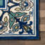 Tapis bleu à motif floral Kujawa-19006692
