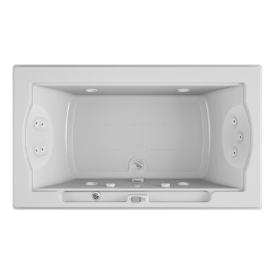 Fuzion® 72" x 42" Drop In/Undermount Combination Acrylic Bathtub with Light Included
