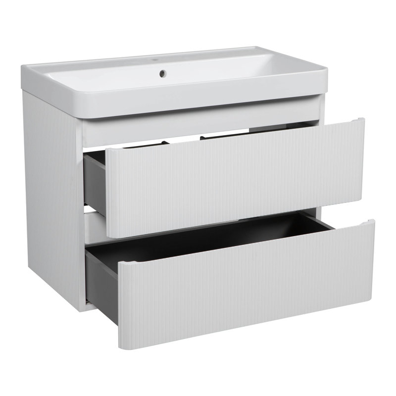 Volkard 29.5'' Single Bathroom Vanity with Acrylic Top with Mirror
