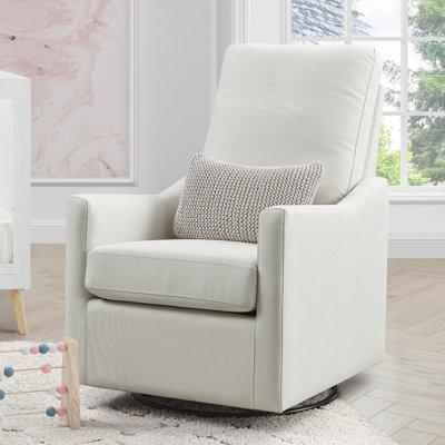 Adley Nursery Glider Swivel Chair - Greenguard Gold Certified, Cream